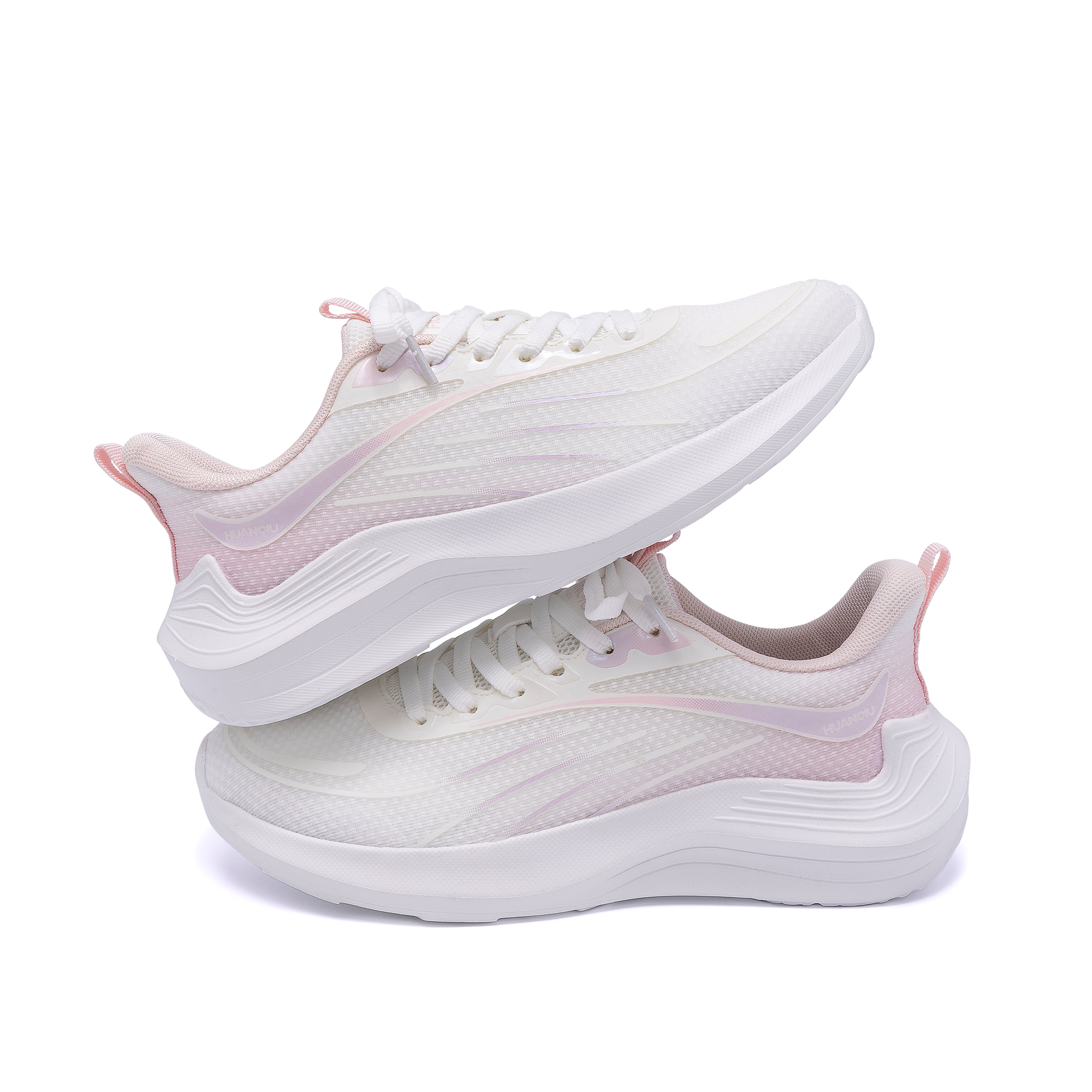 HUANQIU Fabric Low top Casual Running Shoes Women’s White Pink