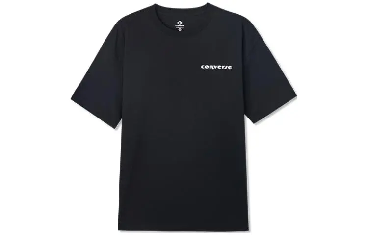 Converse T-Shirts Men's Black Crew Neck Moderate Straight Fit