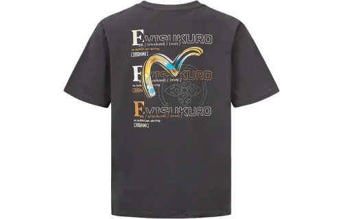 EVISU T Shirts Men's Crew Neck Moderate Straight Fit