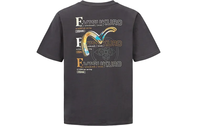 EVISU T Shirts Men's Crew Neck Moderate Straight Fit