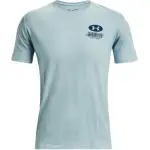 Under Armour T Shirts Men's Blue Crew Neck Moderate Straight Fit