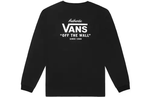 Vans T Shirts Unisex Black Crew Neck Moderate