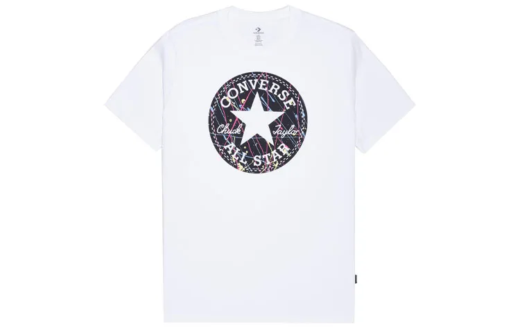 Converse CHUCK TAYLOR T Shirts Men's White Crew Neck Moderate Straight Fit