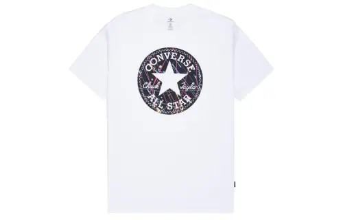 Converse CHUCK TAYLOR T Shirts Men's White Crew Neck Moderate Straight Fit