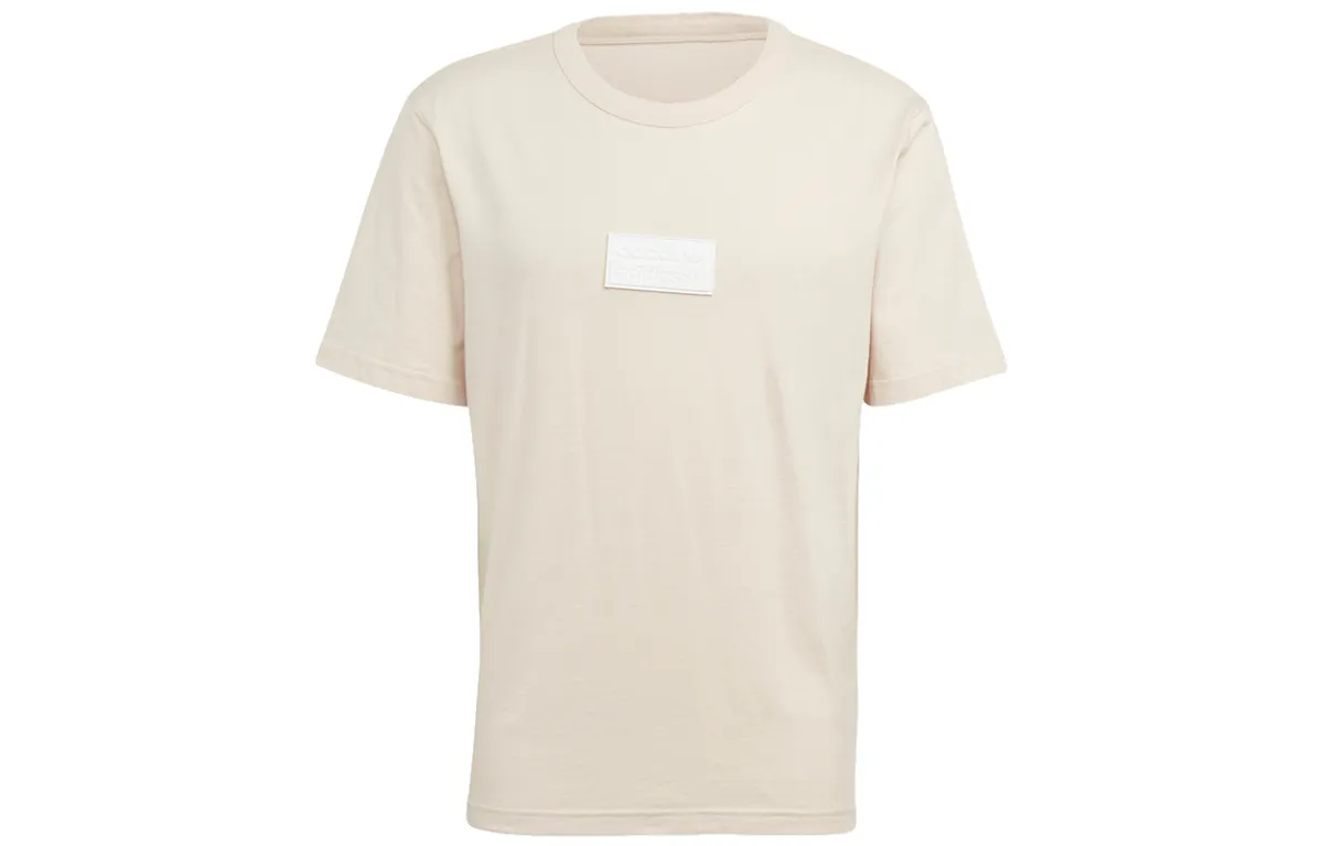 Adidas Originals R.Y.V T-Shirts Men's Ecru Crew Neck Moderate Straight Fit