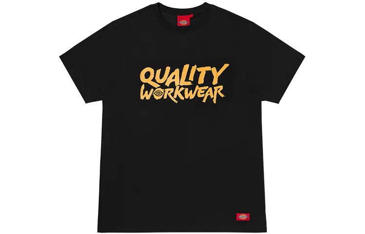 Dickies T Shirts Unisex Black Crew Neck Moderate Straight Fit