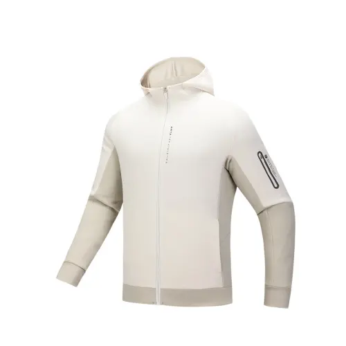 Anta Variety Training Collection Jackets & Coats Men's Sericite White/Sand Dune Gray