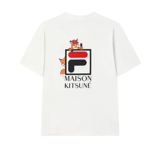 FILA x Maison Kitsune Little Fox T Shirt Unisex Cloud White