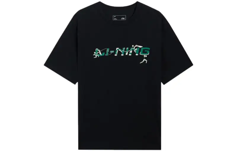 Li Ning Sports Life Collection T Shirt Unisex Black