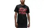 Jordan T Shirts Men's Black Crew Neck Moderate Straight Fit