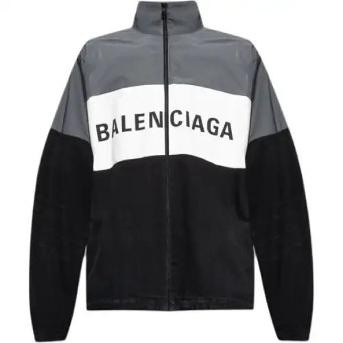 Balenciaga Logo Printed Zipped Jacket