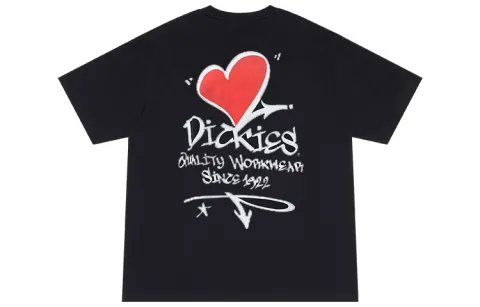 Dickies T-Shirts Men's Black Crew Neck Moderate