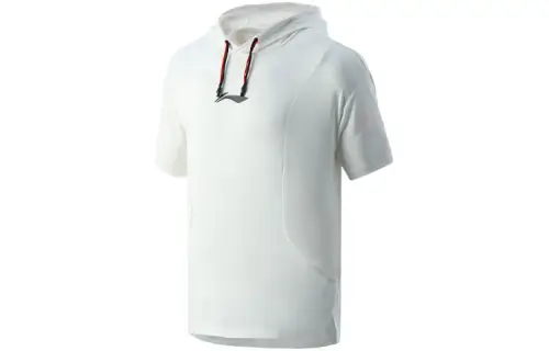 Li Ning Training Series T Shirts Men's White Hooded Moderate Straight Fit