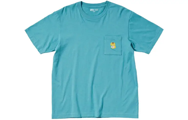 UNIQLO T Shirts Unisex Green Crew Neck Moderate Straight Fit