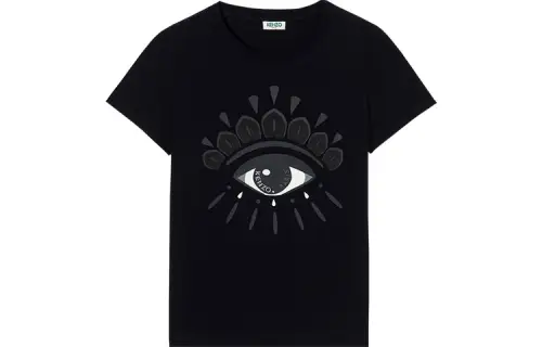 KENZO T Shirts Unisex Black Crew Neck Moderate Straight Fit