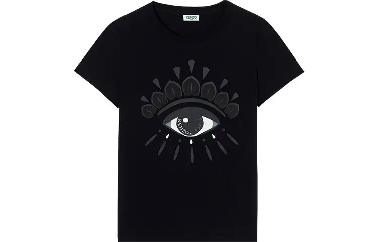 KENZO T Shirts Unisex Black Crew Neck Moderate Straight Fit