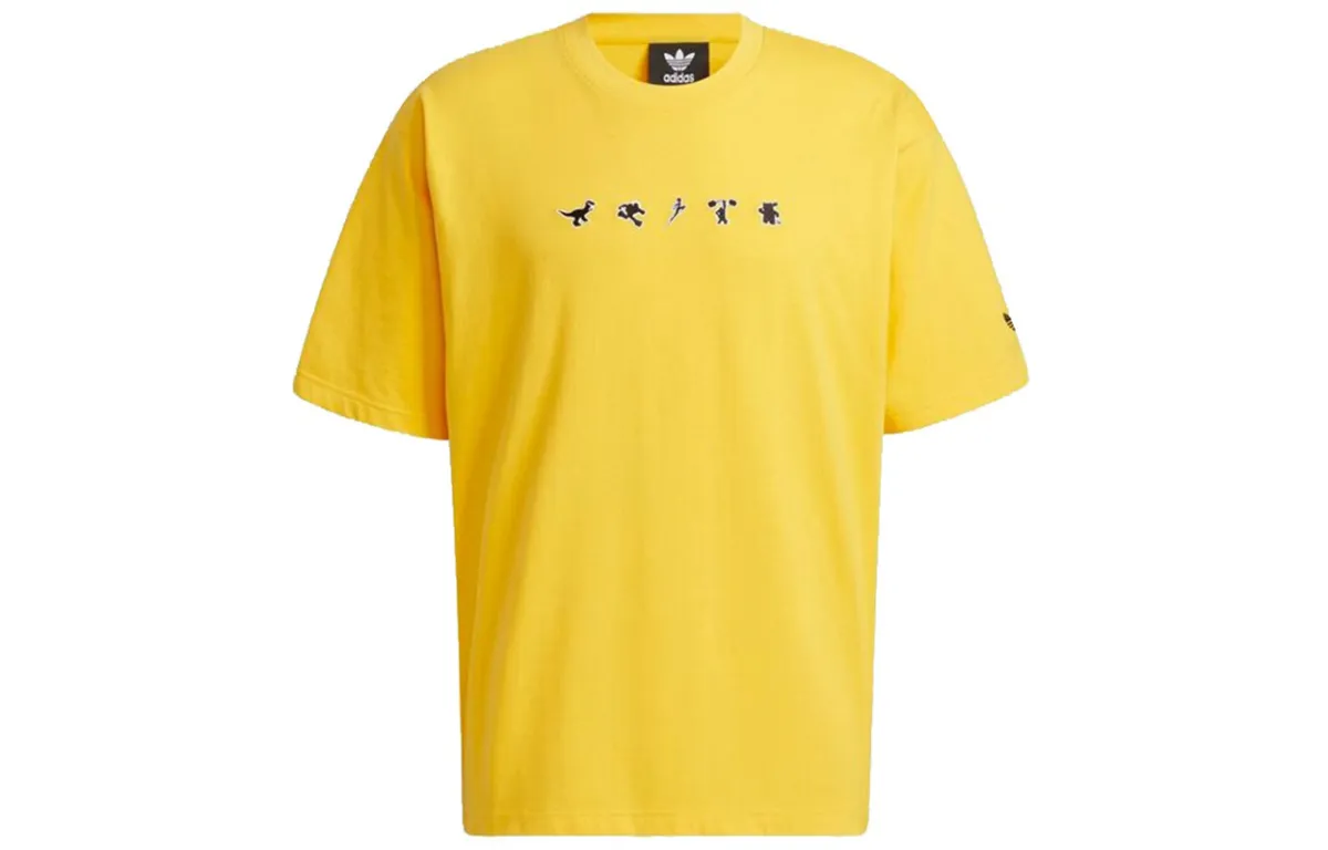 Adidas Originals Drop Shoulder Sleeve T Shirt Men's Yellow