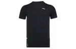Li Ning T Shirts Men's Black Crew Neck Moderate Straight Fit
