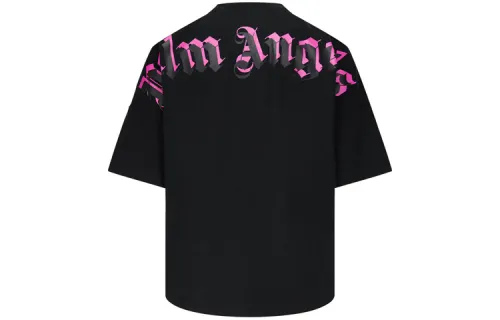 PALM ANGELS Doubled Logo Crewneck T shirt