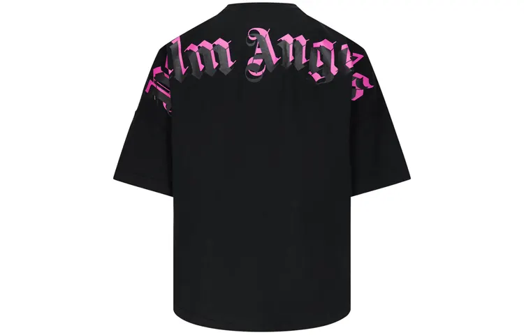 PALM ANGELS Doubled Logo Crewneck T shirt