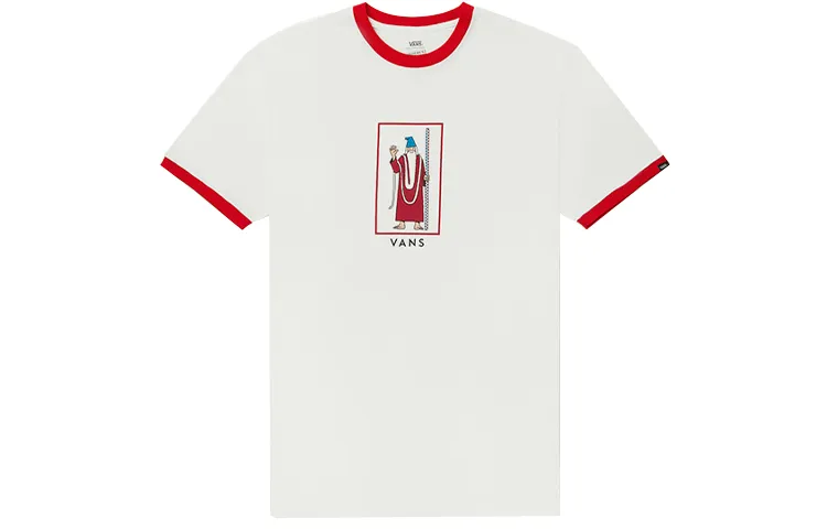 Vans T-Shirts Unisex White Crew Neck Moderate Straight Fit