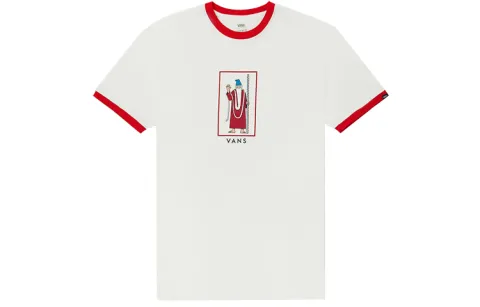 Vans T-Shirts Unisex White Crew Neck Moderate Straight Fit