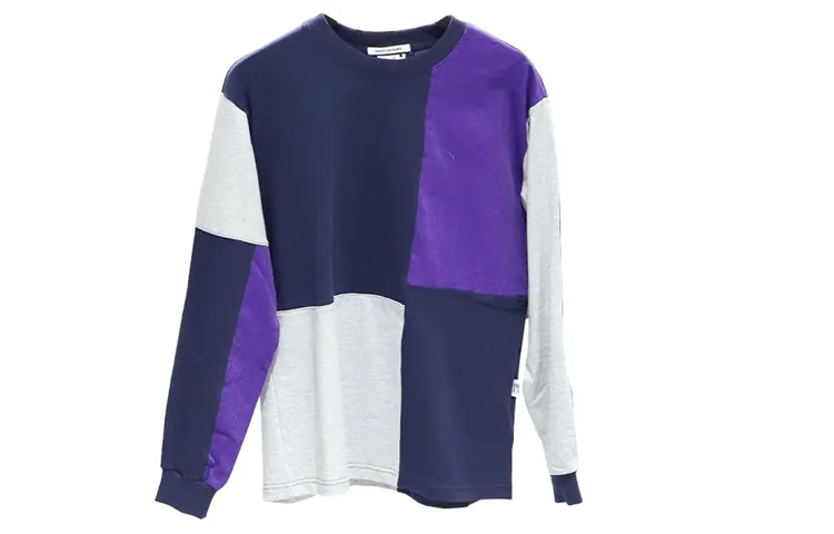 PUMA T-Shirts Men's White Purple & Color Crew Neck Moderate Straight Fit