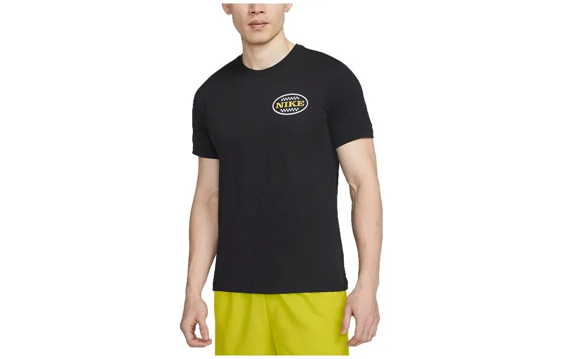 Nike T-Shirts Men's Black Crew Neck Moderate
