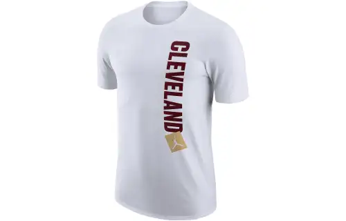 Jordan T Shirts Men's White Crew Neck Moderate Straight Fit
