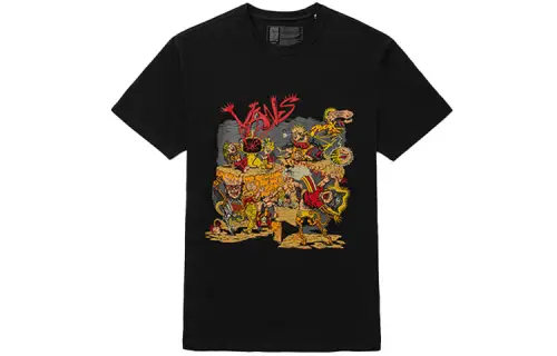 Vans T Shirts Unisex Black Crew Neck Moderate Straight Fit