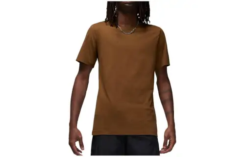 Jordan T Shirts Men's Dark Brown Crew Neck Thin
