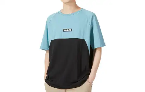 Timberland Raglan Sleeve T Shirt Men's Blue Black