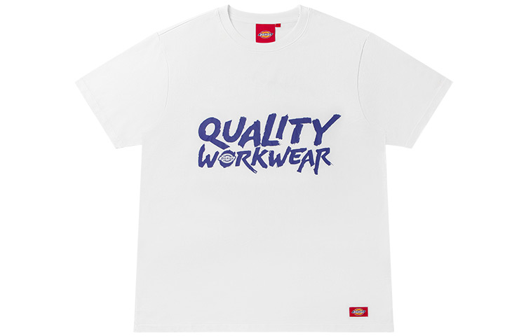Dickies T Shirts Unisex White Crew Neck Moderate Straight Fit