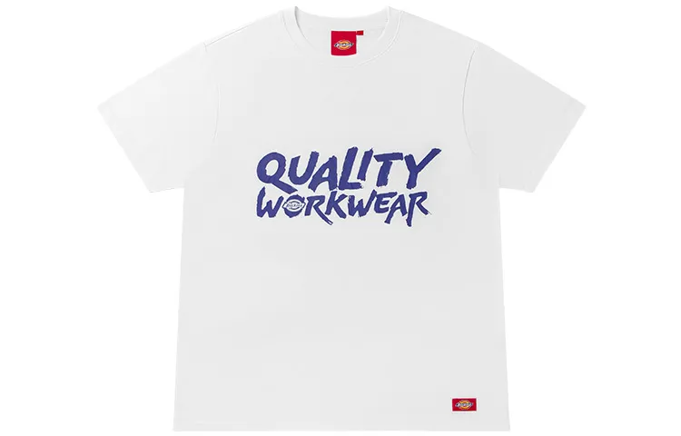Dickies T Shirts Unisex White Crew Neck Moderate Straight Fit