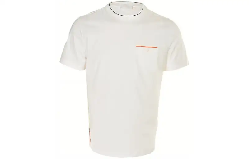 PRADA T Shirts Men's White Crew Neck Moderate Straight Fit