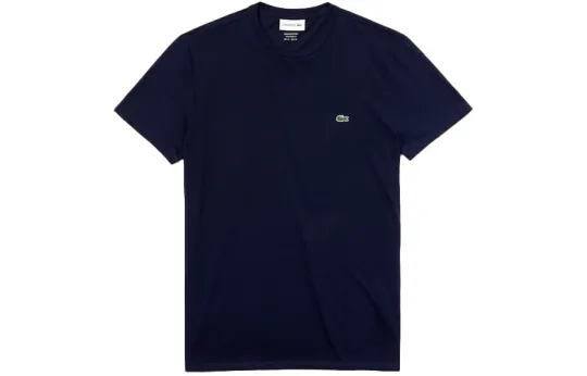 LACOSTE Logo Patch Crewneck T Shirt