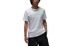 Jordan T Shirts Men's White Crew Neck Moderate Straight Fit