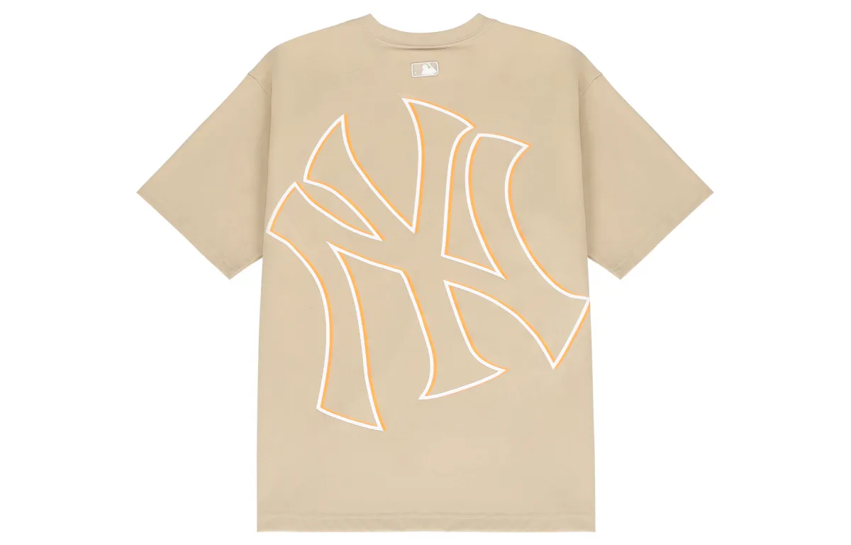 MLB T Shirt Unisex Beige Yellow