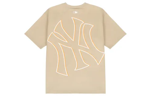 MLB T Shirt Unisex Beige Yellow