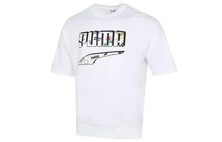 PUMA Better T-Shirts Men's White Crew Neck Moderate Straight Fit
