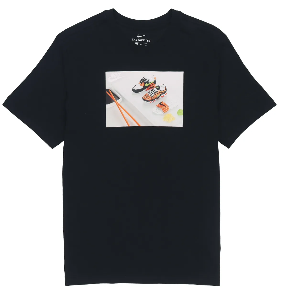 Nike T-Shirts Men's Black Crew Neck Moderate Straight Fit