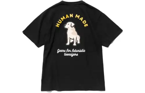 HUMAN MADE SS22 Labrador dog printed cotton round neck short-sleeved T-shirt for men and women