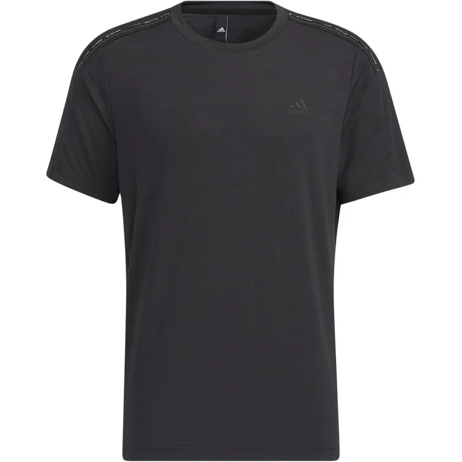 Adidas T Shirts Men's Black V Neck Moderate Straight Fit