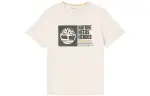 Timberland T Shirts Men's Ecru Crew Neck Moderate Straight Fit