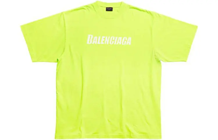 Balenciaga SS23 T Shirt Loose Fit Unisex Neon Yellow