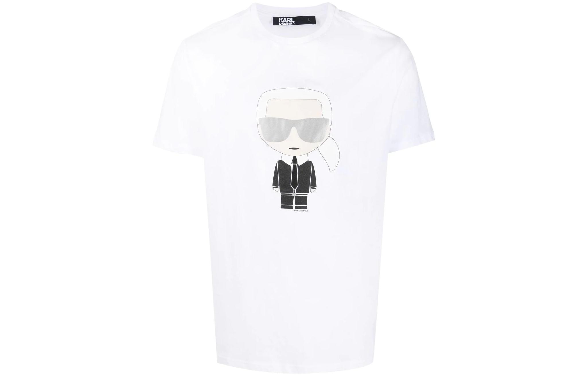 Karl Lagerfeld Karl Printed Crewneck T Shirt