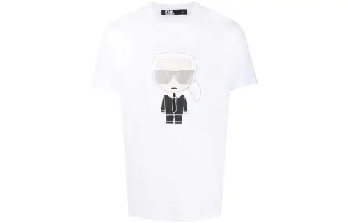 Karl Lagerfeld Karl Printed Crewneck T Shirt