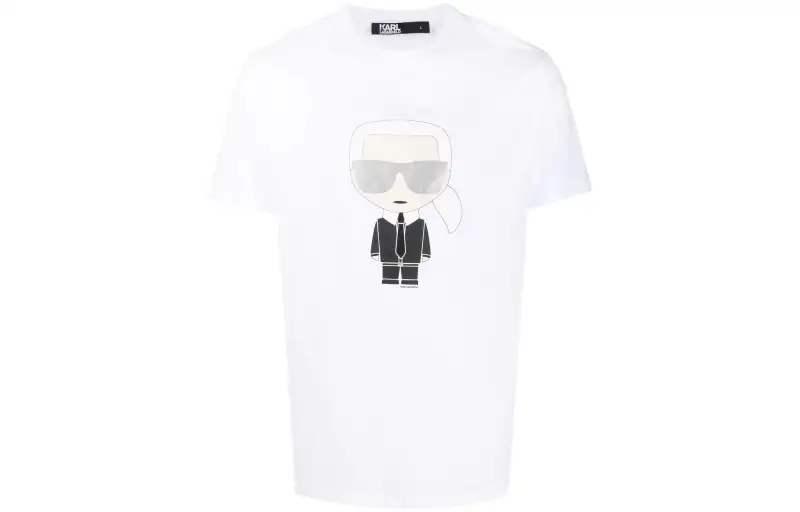 Karl Lagerfeld Karl Printed Crewneck T Shirt