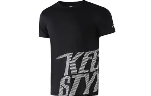 Li Ning Training Series T Shirts Men's Crew Neck Moderate Straight Fit