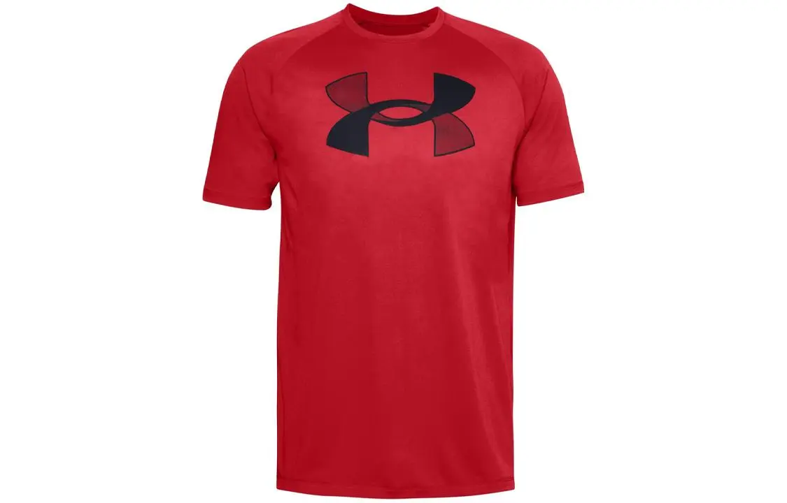 Under Armour T-Shirts Men's Red Crew Neck Moderate Straight Fit